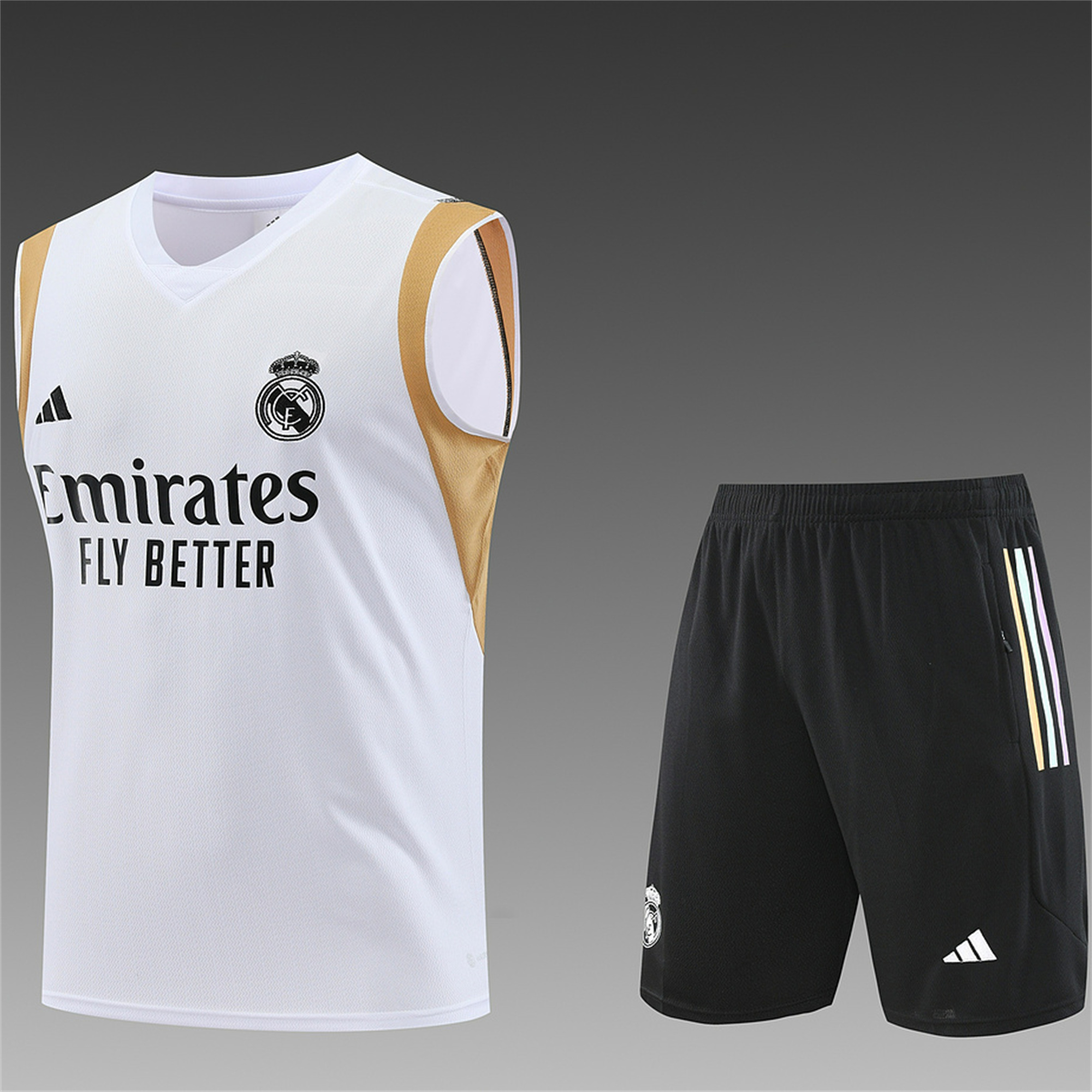 Real Madrid 23-24 Training Vest Suit White